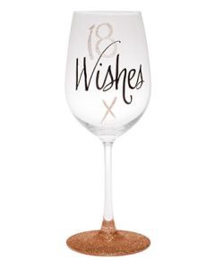 18 Wishes Wine Glass
