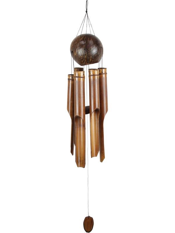 6 Tube Bamboo Windchime w/Coconut Top