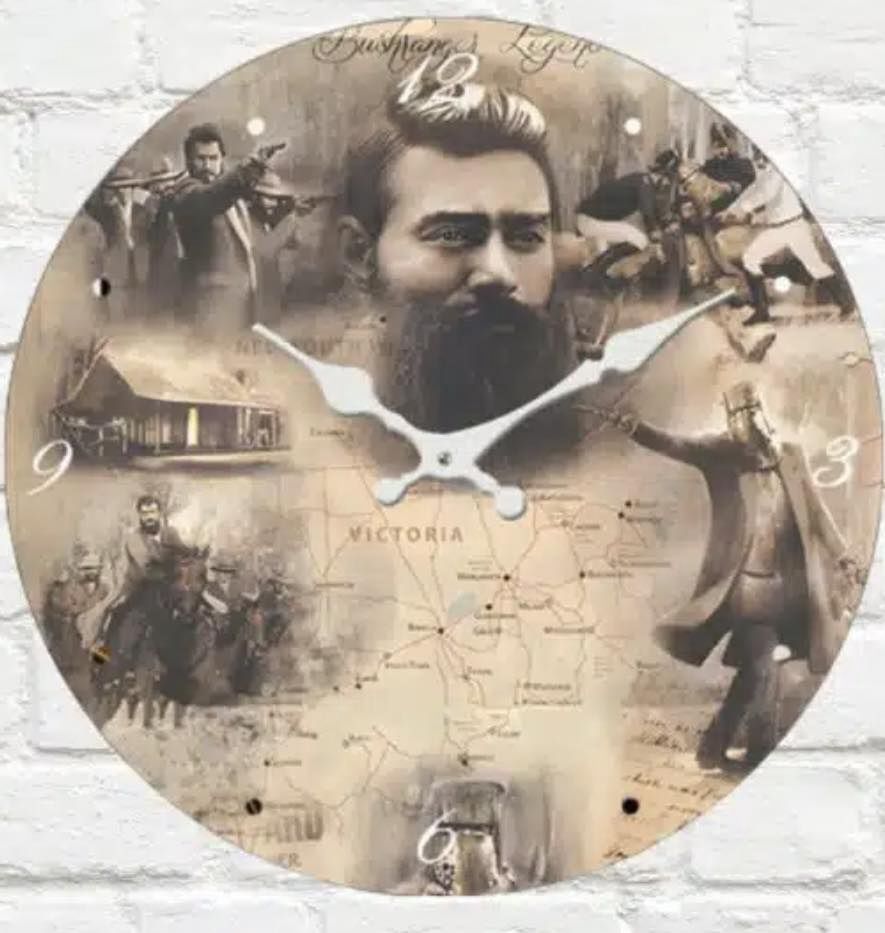 Clock Ned Kelly 30cm