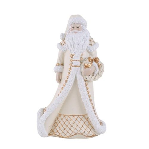 18X13X31CM IVORY POLYRESIN SANTA