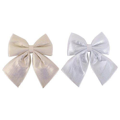 2A 20X24CM PLATINUM &amp; SILVER BOW