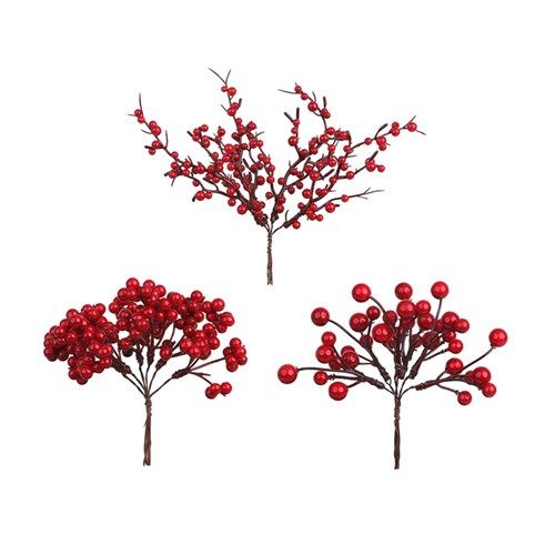 3A RED BERRY BUNCH 14CM/17CM/23CM