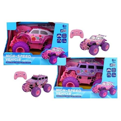 2pce R/C Pink Monster &amp; Beetle Car