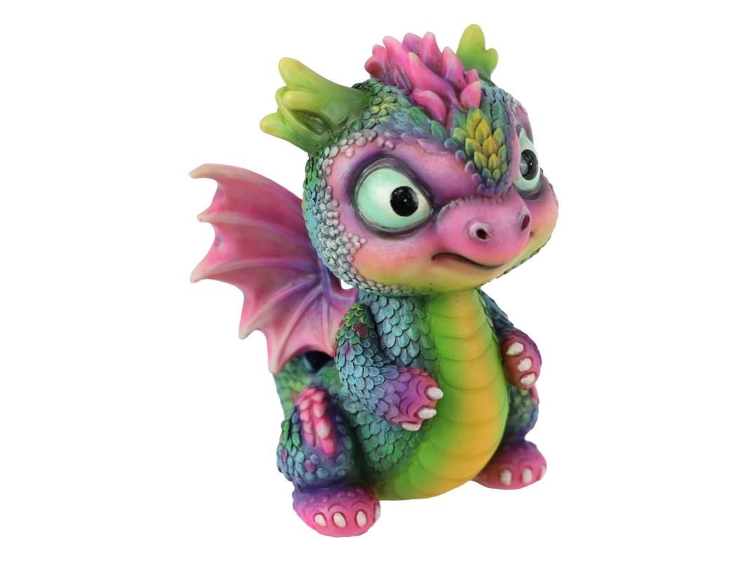 15cm Cute Rainbow Sitting Dragon
