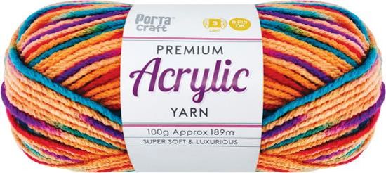 Acryl Yarn 100g 189m 8ply Multi 11 Fruit Loops