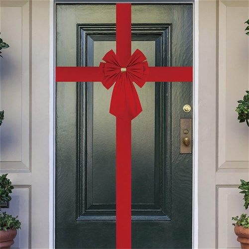 RED DOOR BOW 40X56CM 11.5X4.5M 11.5X2.2M