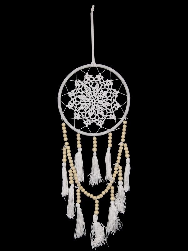 16cm White Crochet Dream Catcher