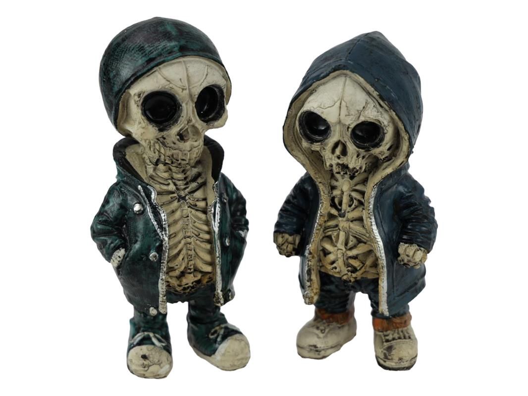 14cm Skeleton with Jacket 2 Asstd
