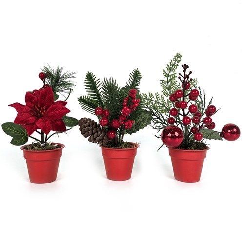 3A 20CM RED BERRY POT