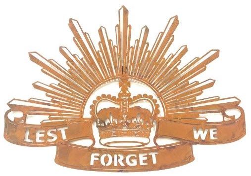 Lest We Forget Shield Wall Art 69.9x49.5cm