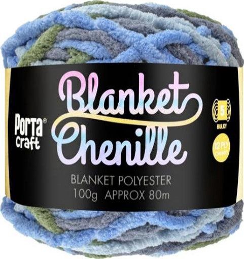 Chenille Blanket Yarn 100g 80m Multi Dolphin