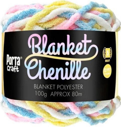 Chenille Blanket Yarn 100g 80m Multi Easter Egg