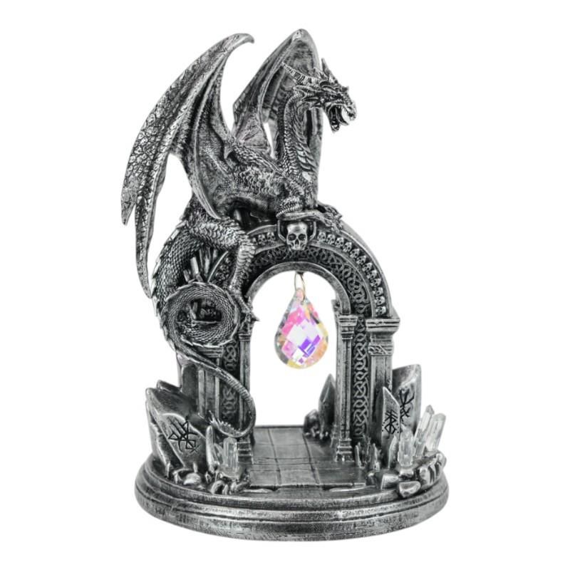 21cm Black Dragon on Celtic Archway Door