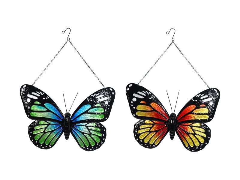 47cm Metal Butterfly Wall Art 2 Asstd