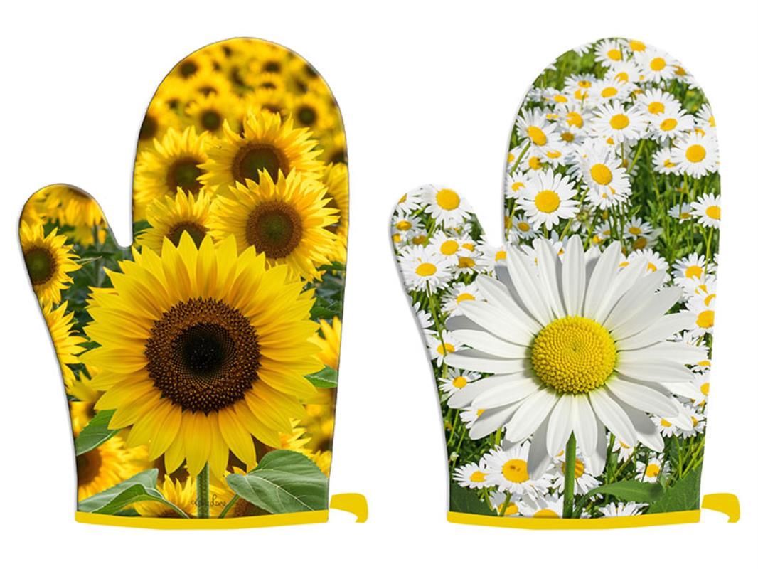 Set of 2 18X28cm Sunflower/Daisy Oven Mitt
