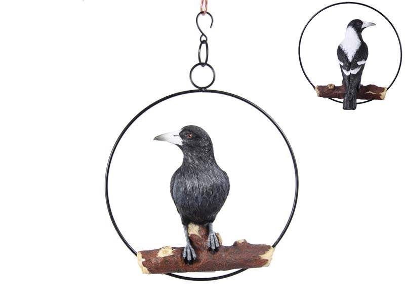 25cm Realistic Magpie Bird in Ring