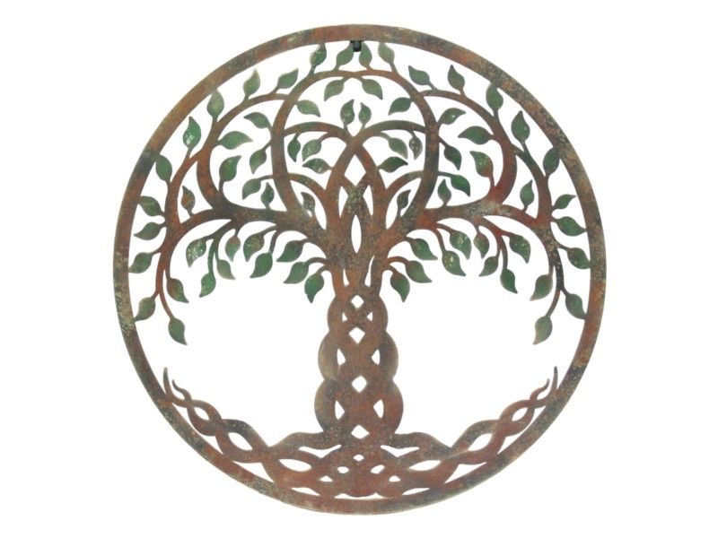 60cm Coloured Tree of Life Metal W/Art