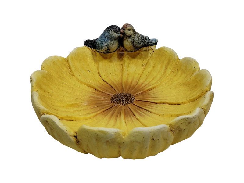 37cm Garden Flower Bird Feeder w/Twin Bi