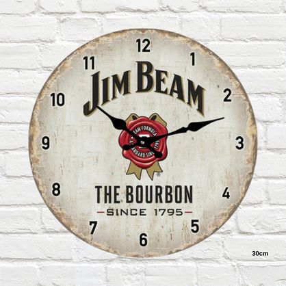 Clock Jim Beam Whisky 30cm