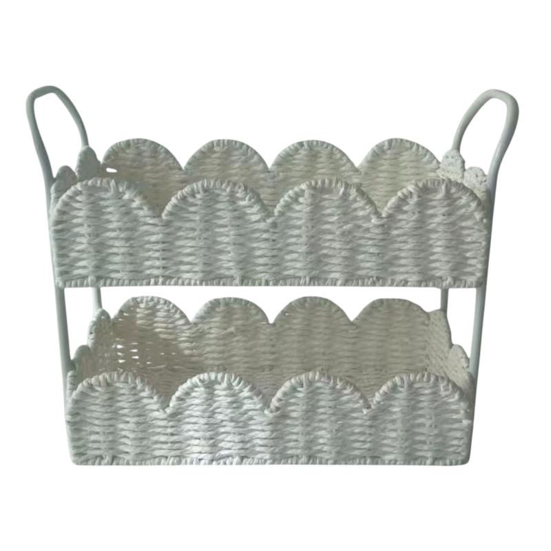 29x33cm Paper/Metal Holder White Finish