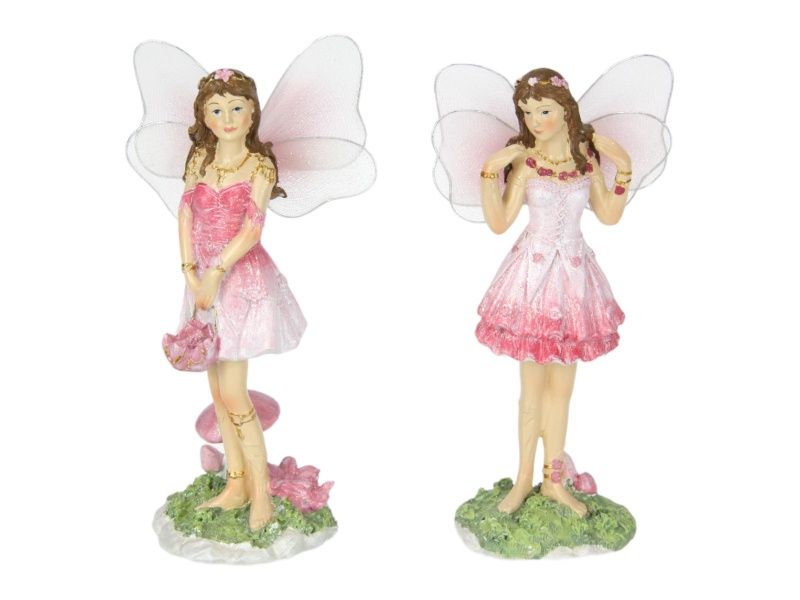 17cm Standing Pink Fairy 2 Asstd