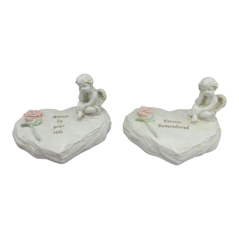 8.5cm Memorial Cherub With Wording 2 As