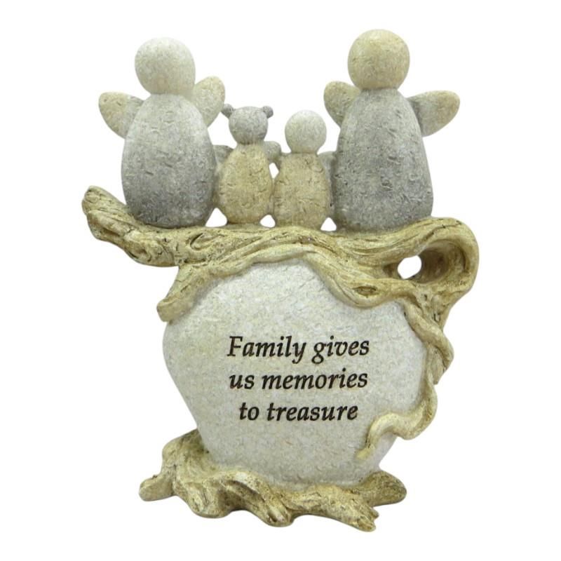 11cm Rock Family on Tree