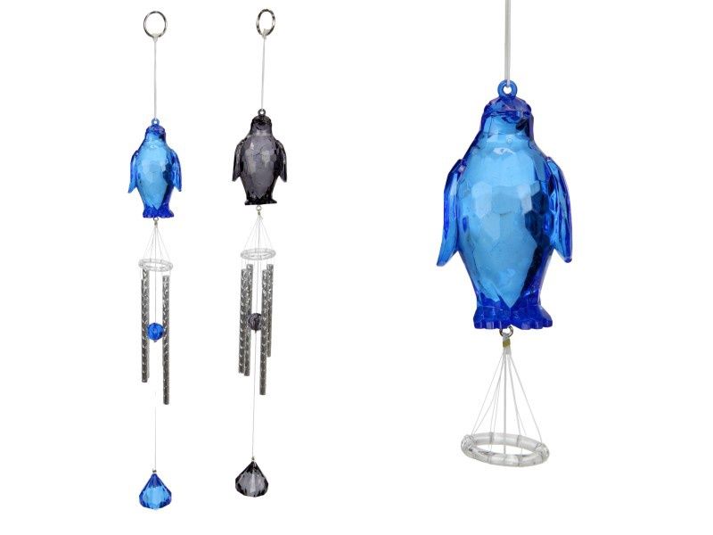 36cm Acrylic Penguin Wind Chime 2 Asstd
