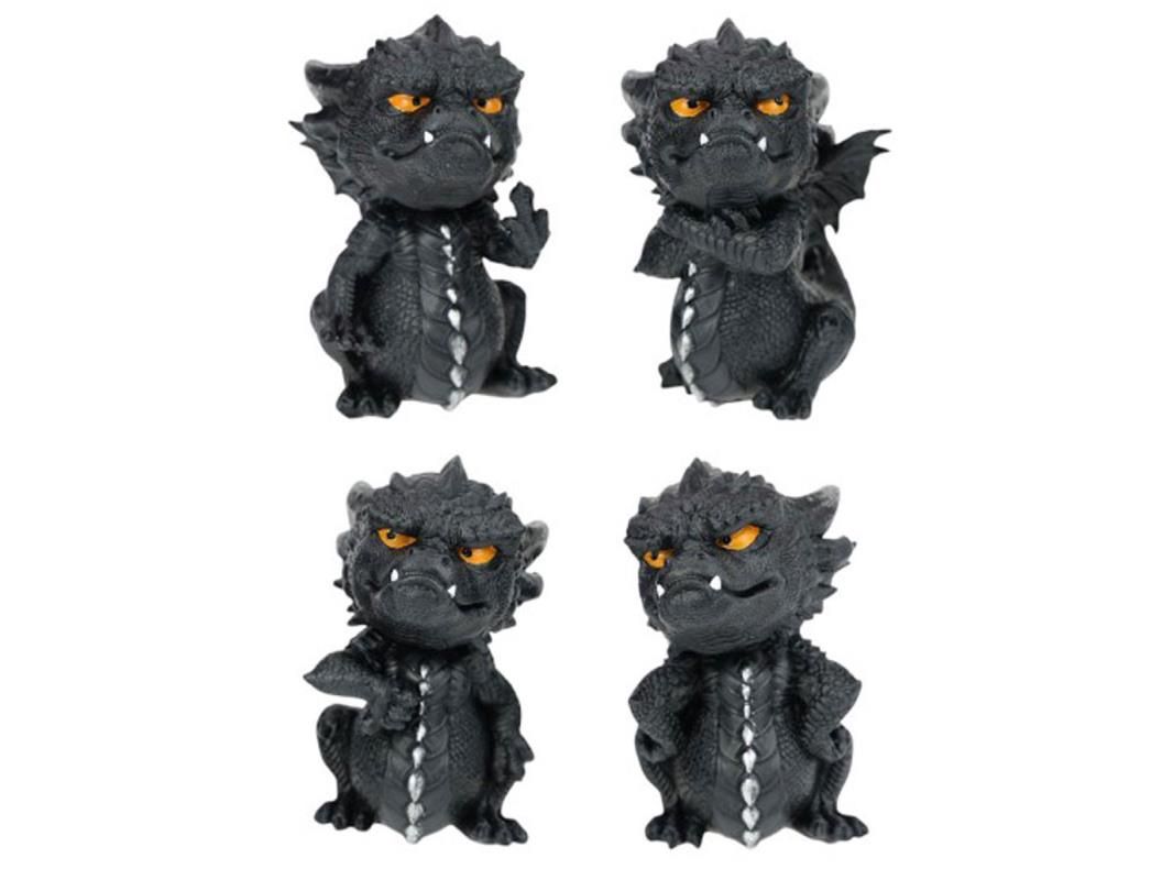 10cm Black Grumpy Dragon