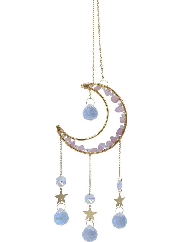 43cm Crystal Suncatcher Rose Quartz