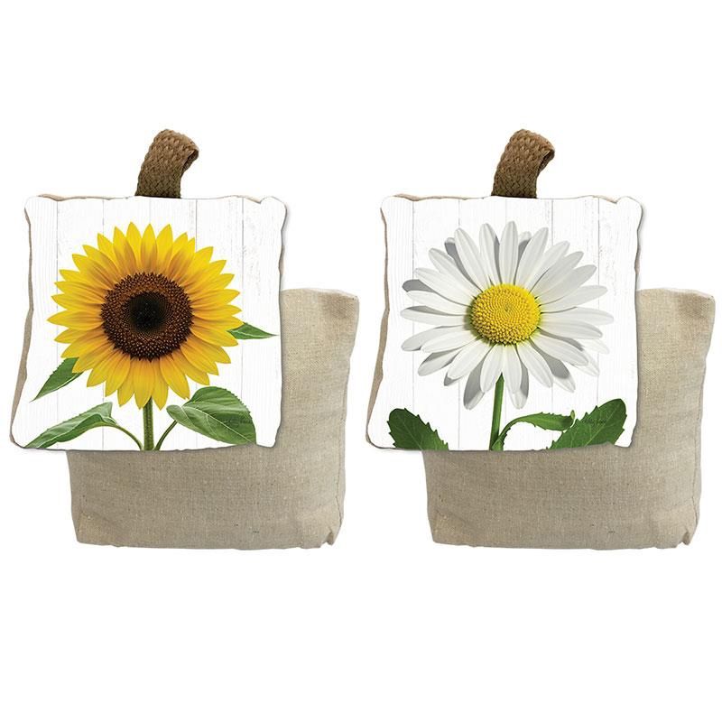 Sunflower &amp; Daisy Door Stop 2 ass