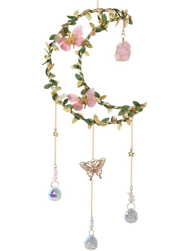 56cm Fairy &amp; Butterfly in Moon Crystals
