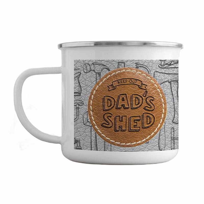 11oz Dad Enamel Mug Dad's Shed