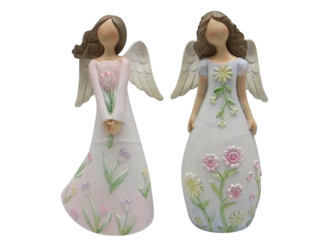 16.5cm Angel with Floral Dress 2 ass
