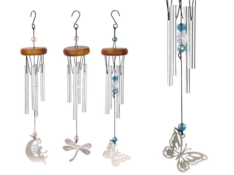B'Fly/Dragonfly/Fairy Wind Chime 3 Ass