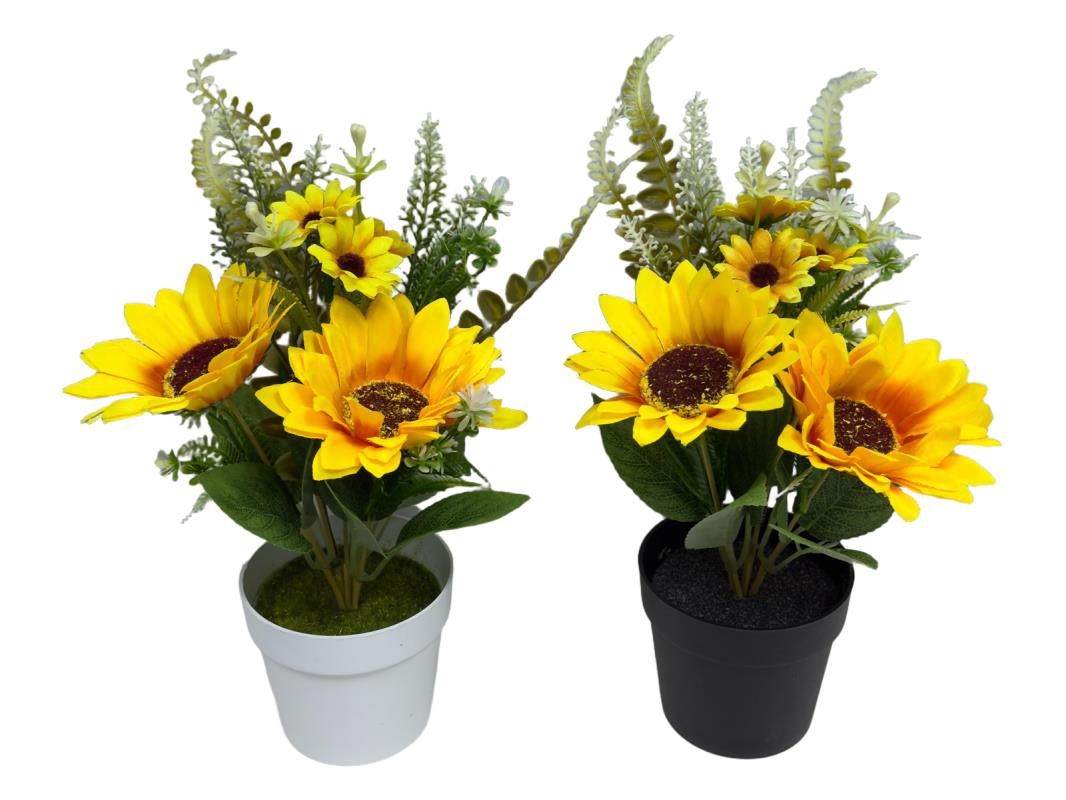 29/23cm Sunflower in Pot 2 ass