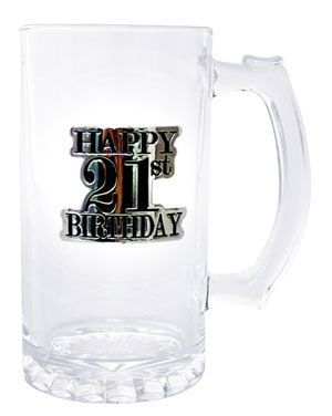 21 Badge Straight Stein