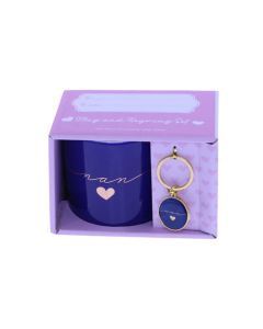 Nan Gold Foil Mug Keyring Pack