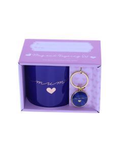 Mum Gold Foil Mug Keyring Pack
