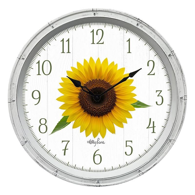 40cm Sunflower Clock Kelly Lane