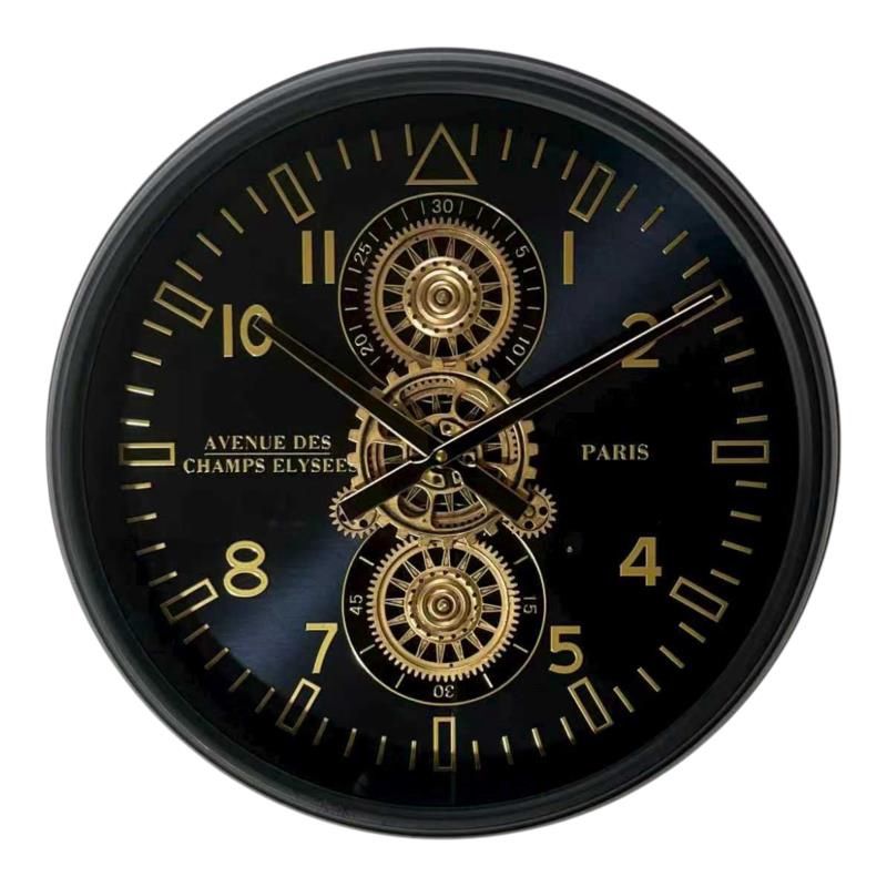 50x50cm Rolex Style Cog Clock Metal Fini