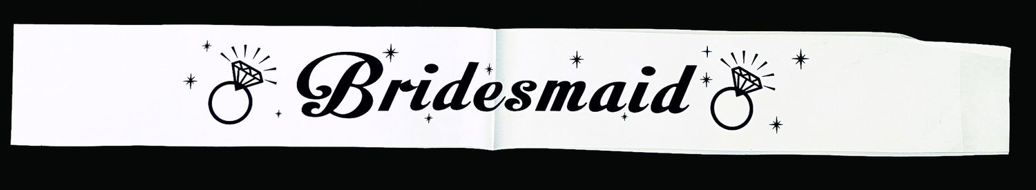 Bridesmaid White Sash