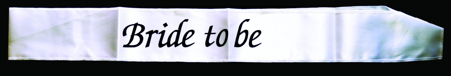 Bride to be White Sash