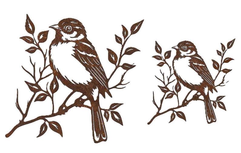 Bird on Branch Wall Art Small