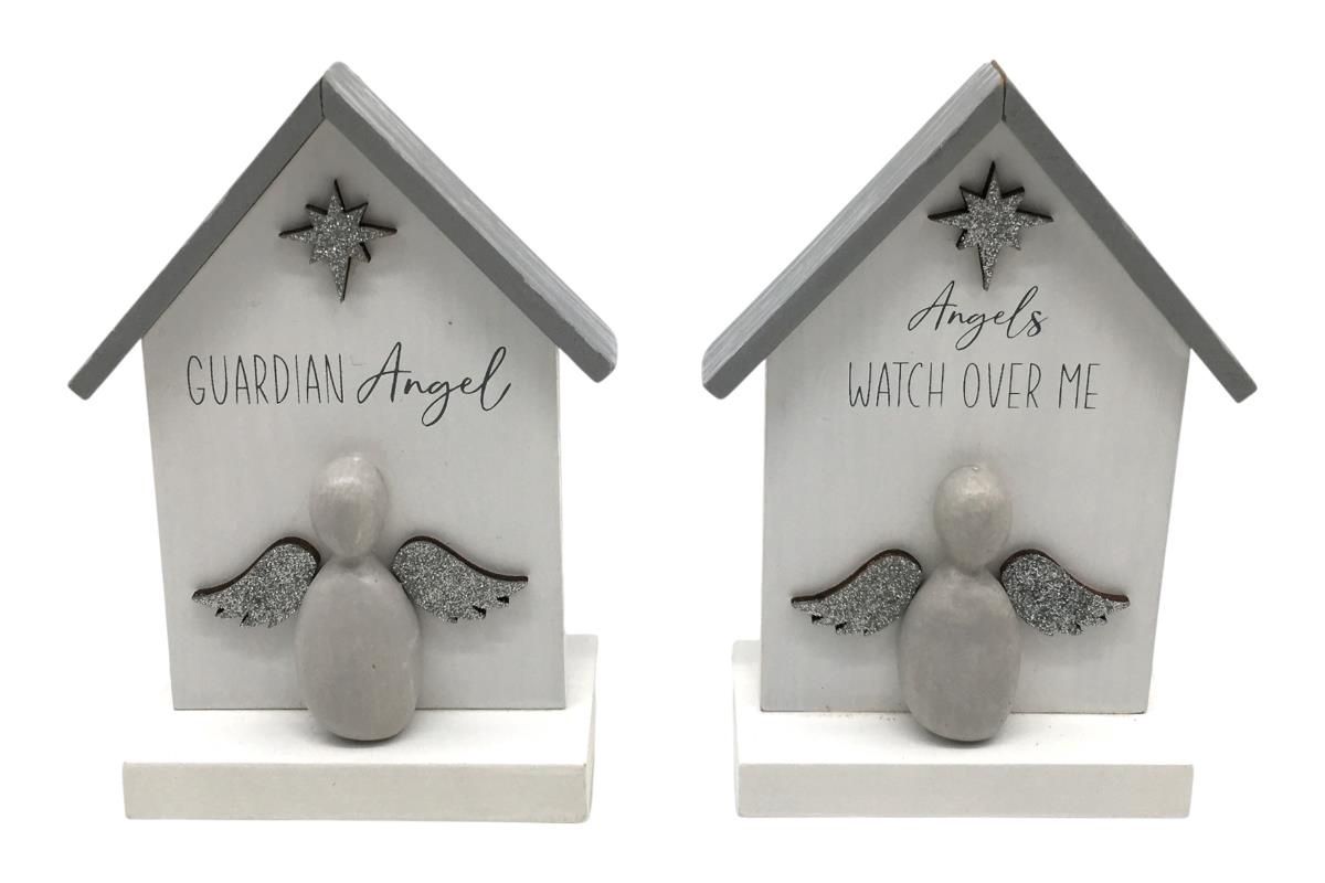 14x9cm Plaque W/Rock Guardian Angel 2 As
