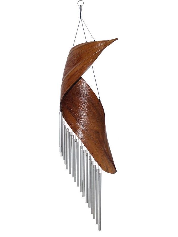 Swirly Bamboo Leaf Wind Chime