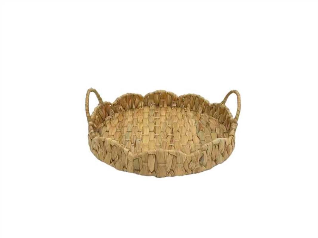 35cm Round Hyacinth Tray with Handle