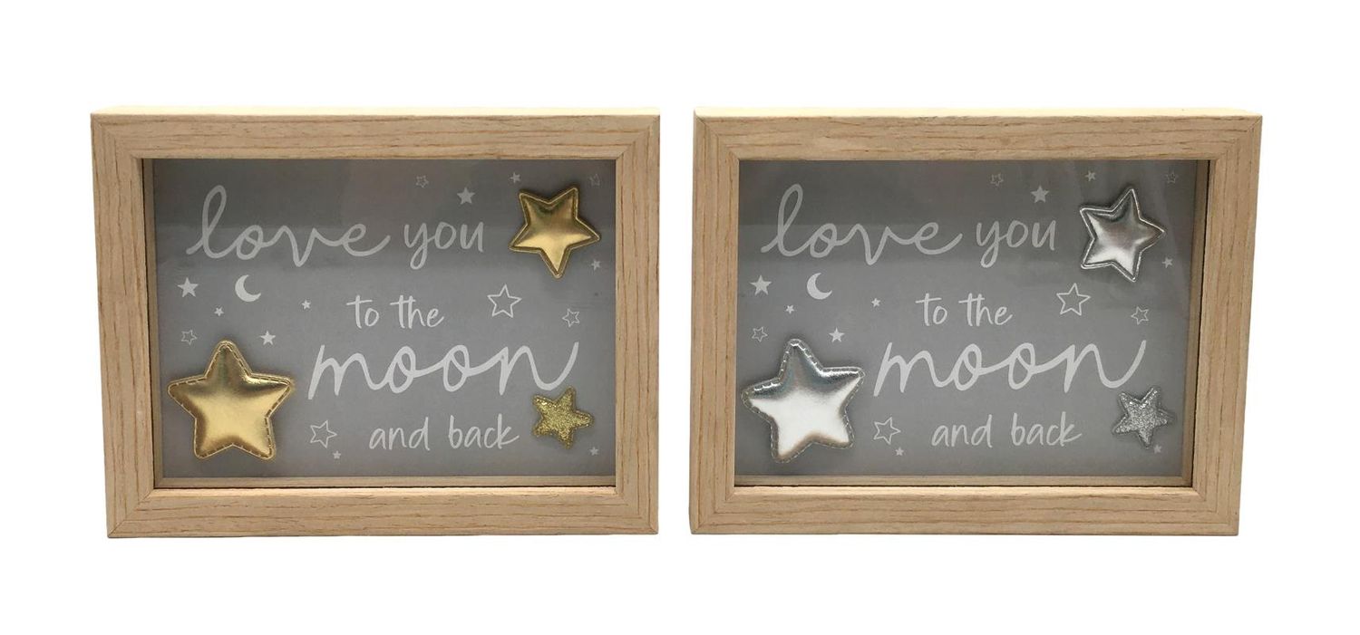 20x15cm Frame W/Moon/Star Design 2 Ass