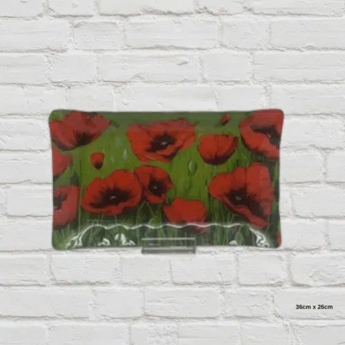Field Poppies Platter 36x26cm