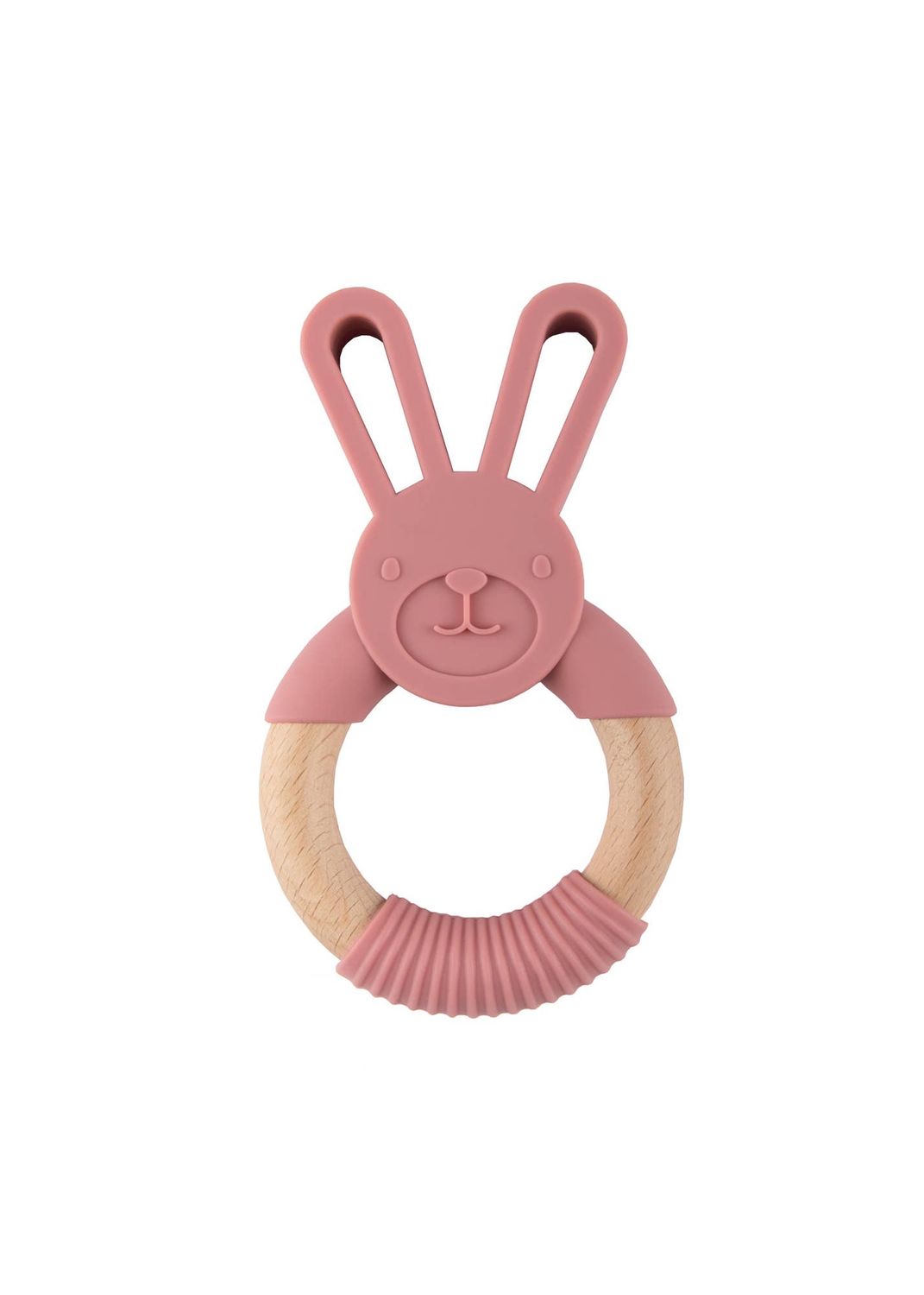Bunny Silicone Teether: Blush